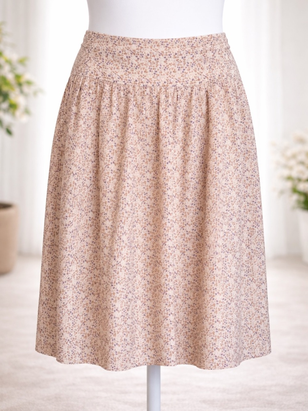 George Size 10 Cotton-Silk Blend Floral Skirt
